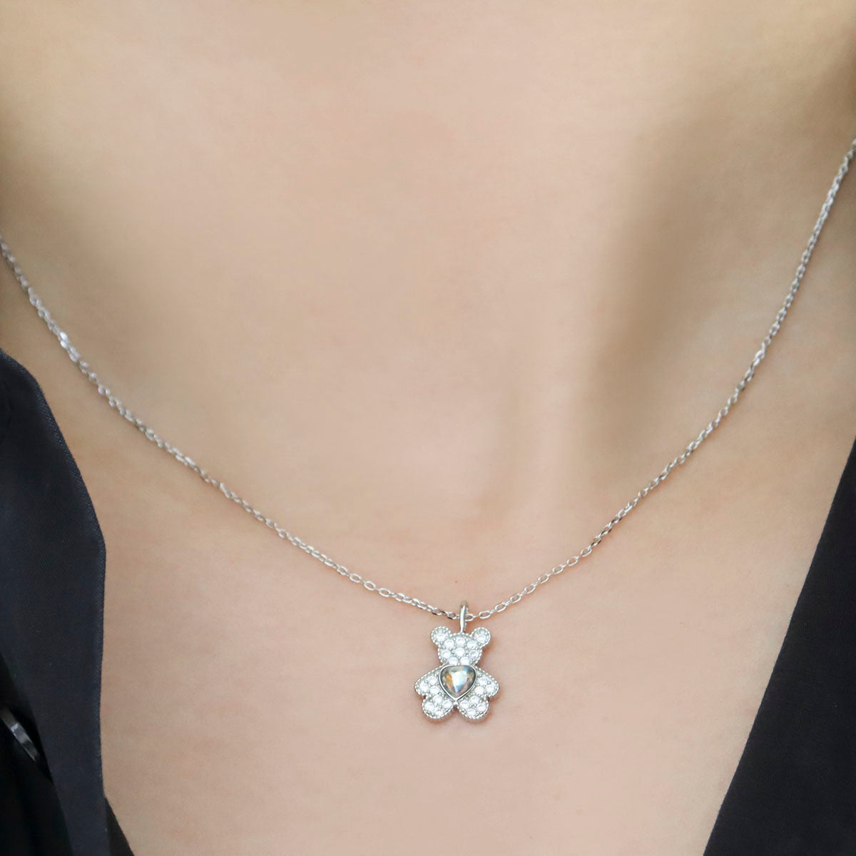 Sparkling Teddy Necklace
