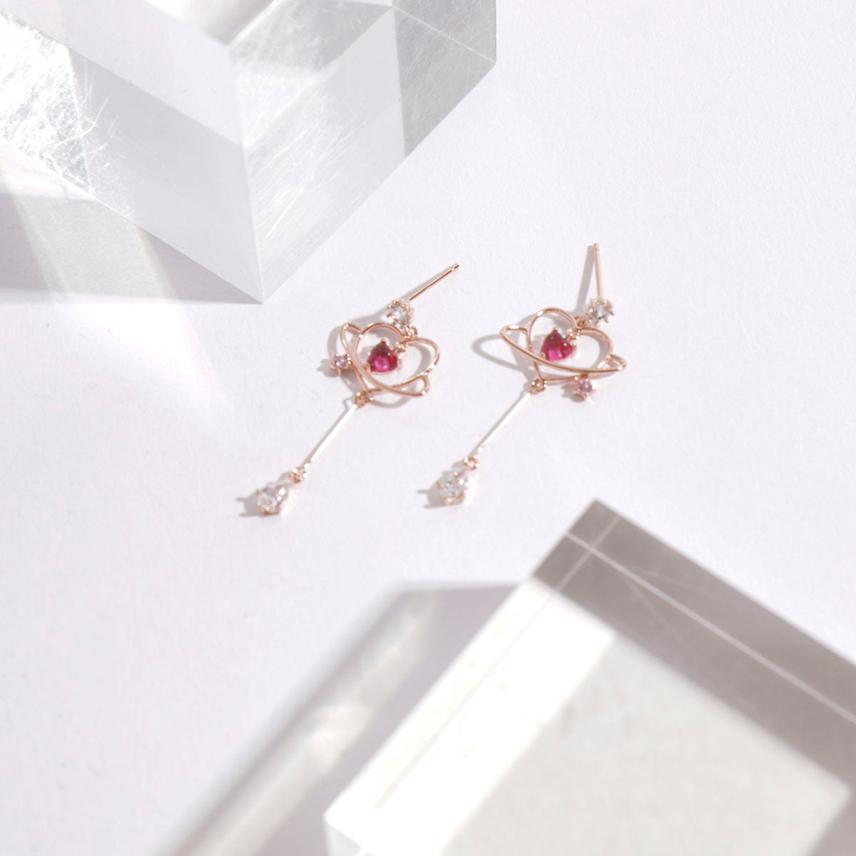 Universe Love Heart Earrings