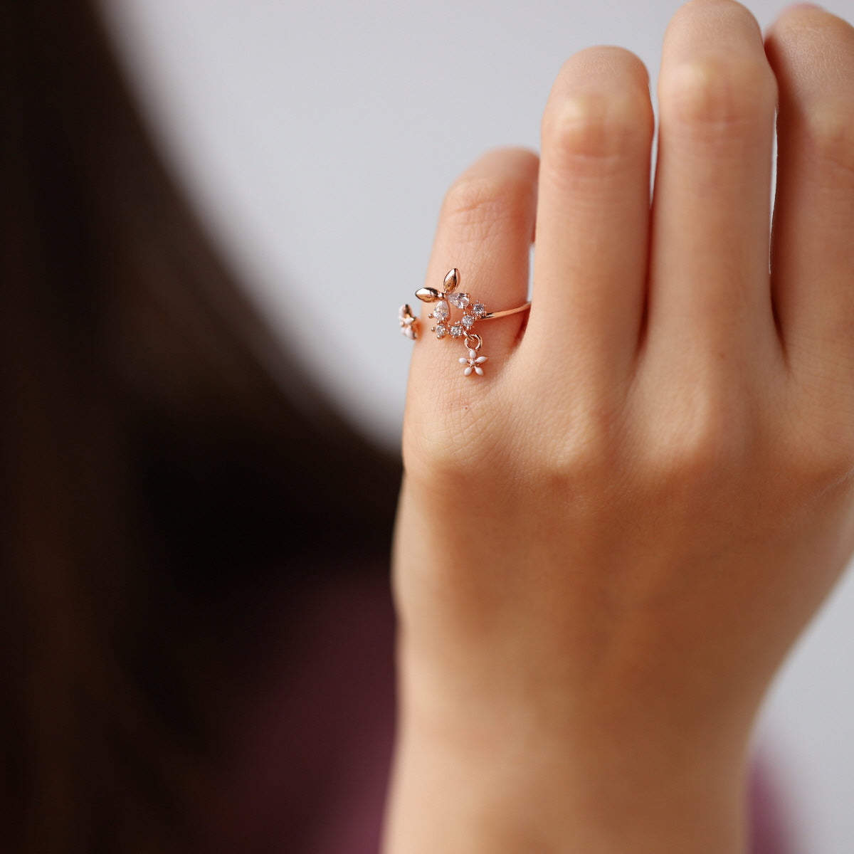 Petite Butterfly Garden Ring
