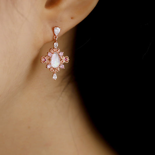 Princess Pink Sparkle Drops Earrings