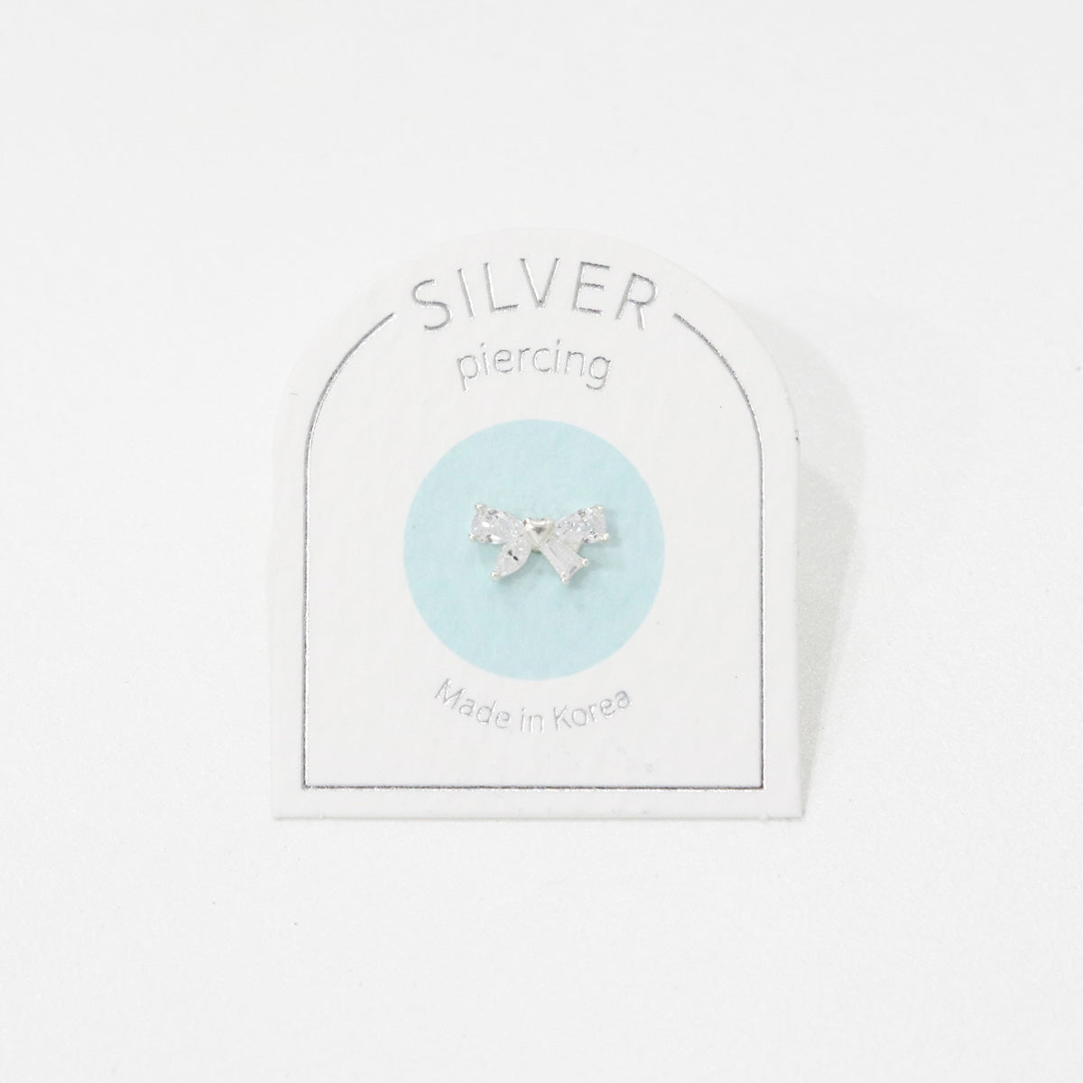 Mini Silver 925 Piercing Ribbon Cubic