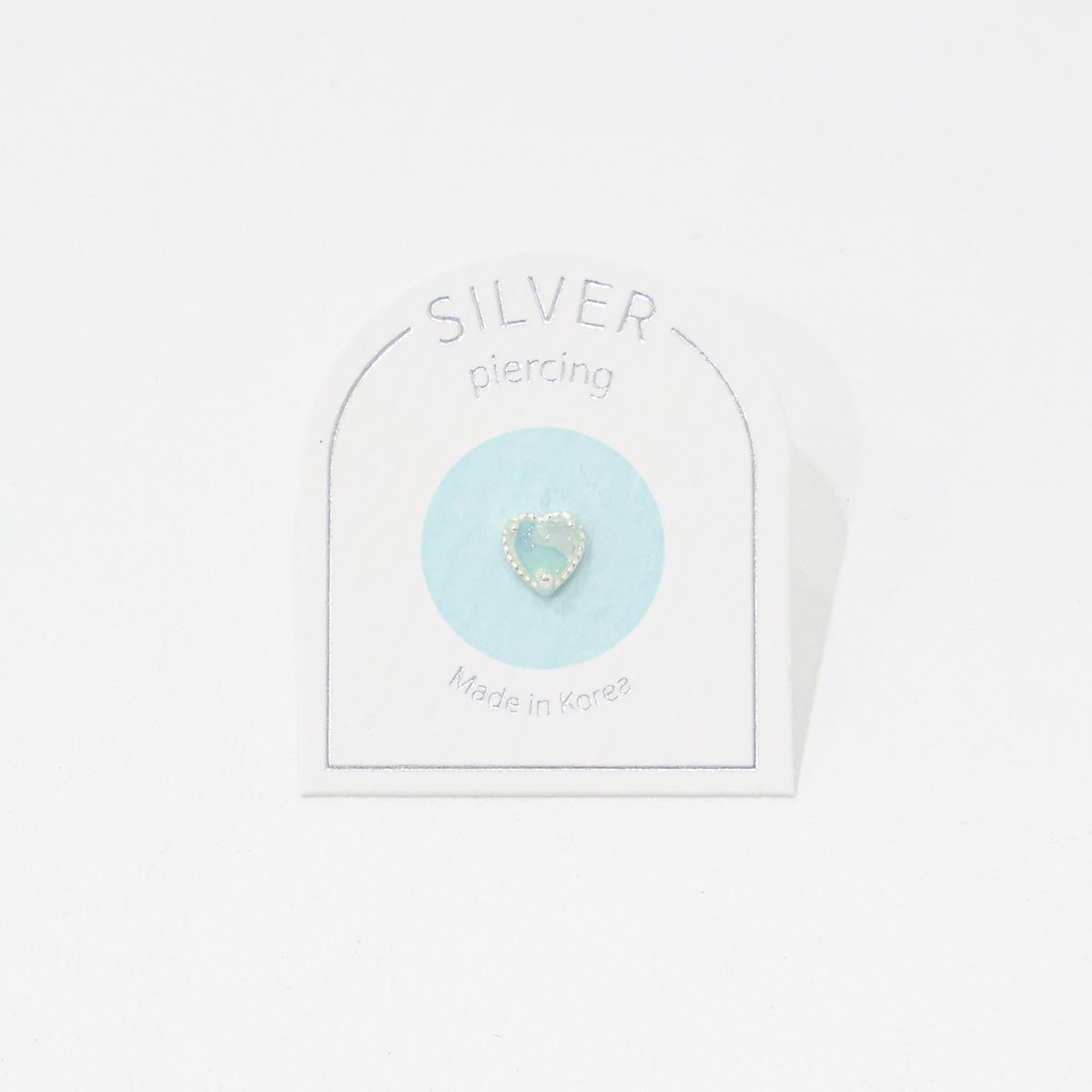Mini Silver 925 Piercing Mint Heart