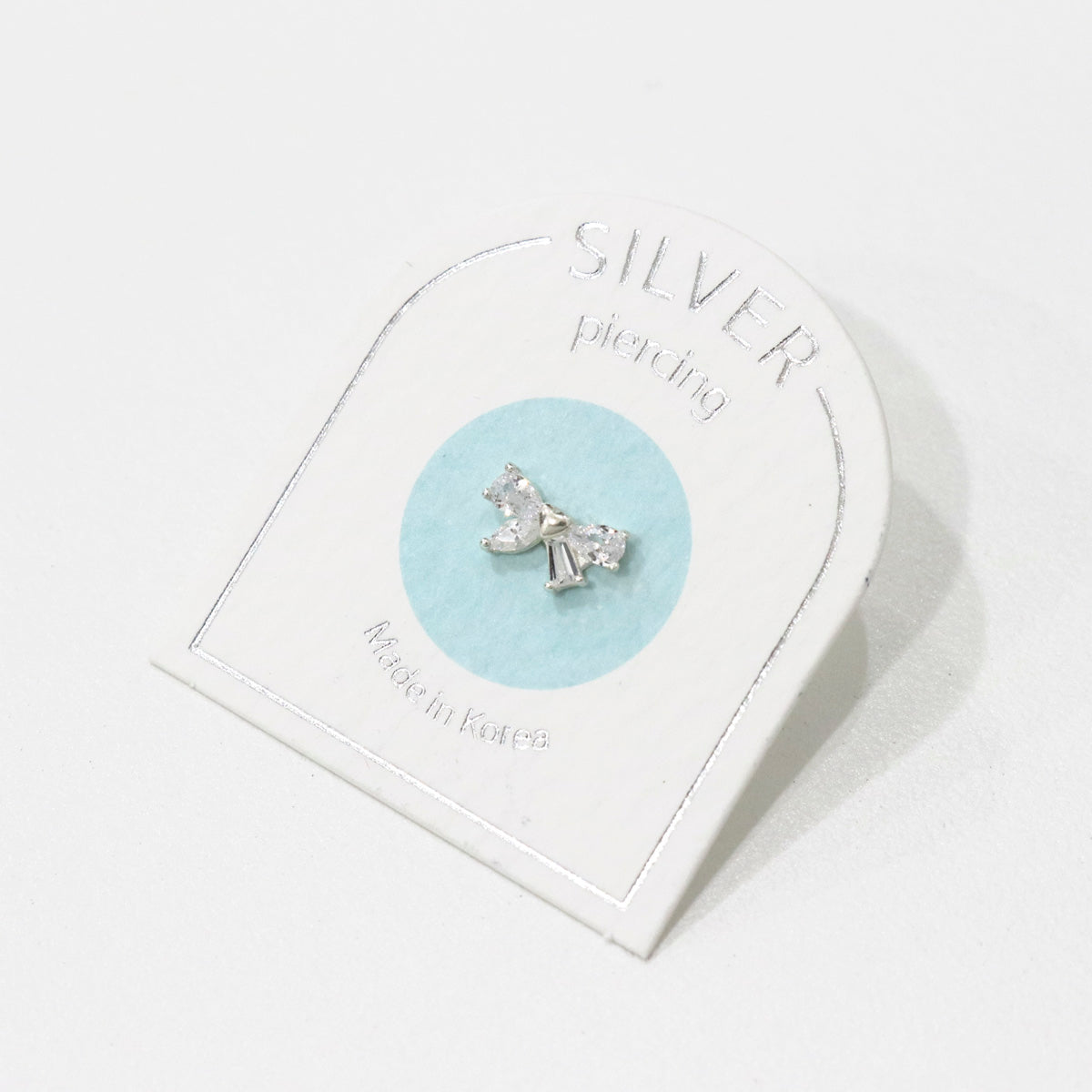 Mini Silver 925 Piercing Ribbon Cubic