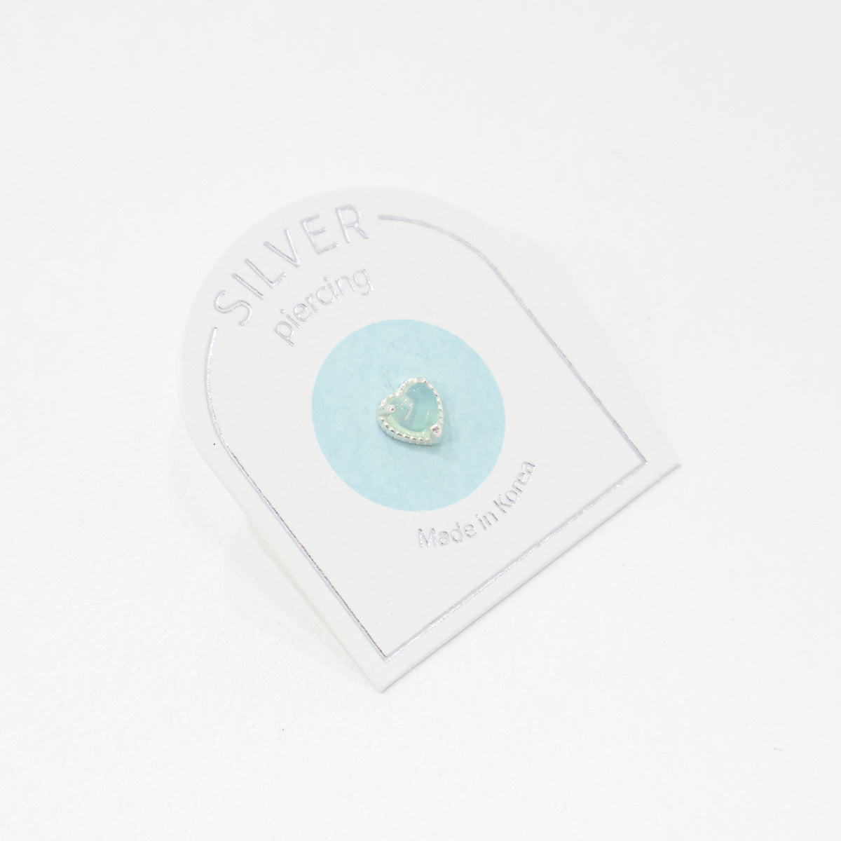 Mini Silver 925 Piercing Mint Heart