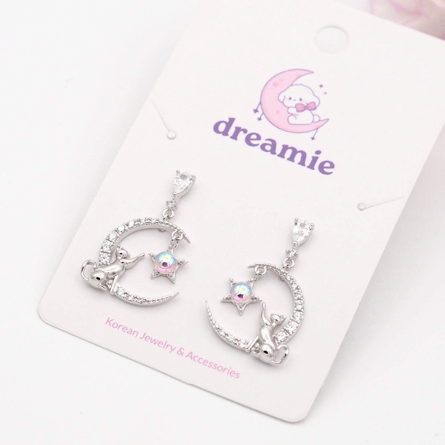 Kitty on the Moon Earrings