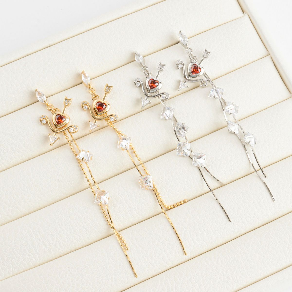 Cupid’s Arrow Drop Earrings