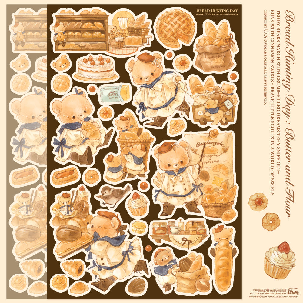 Dear Dolly - Bread Hunting Day Stickers