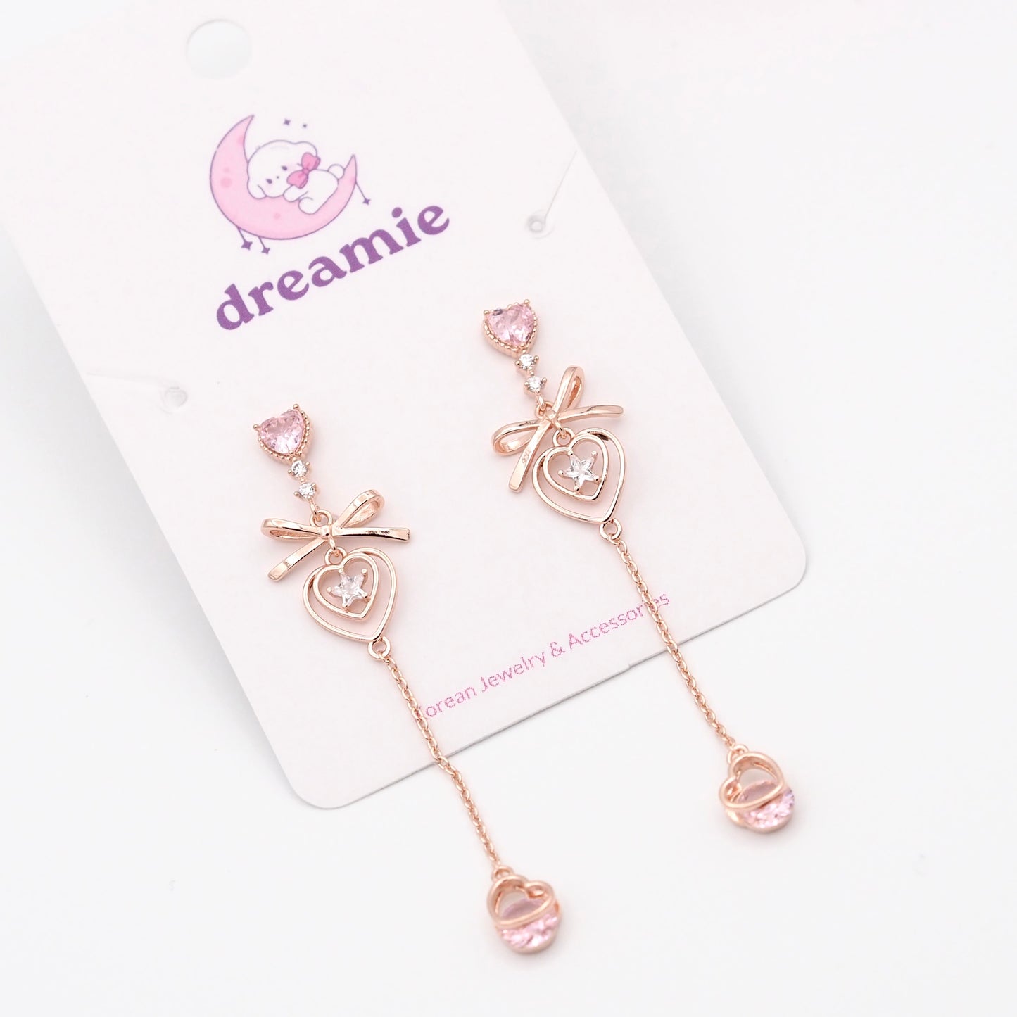 Twinkle Love Earrings - Rosy
