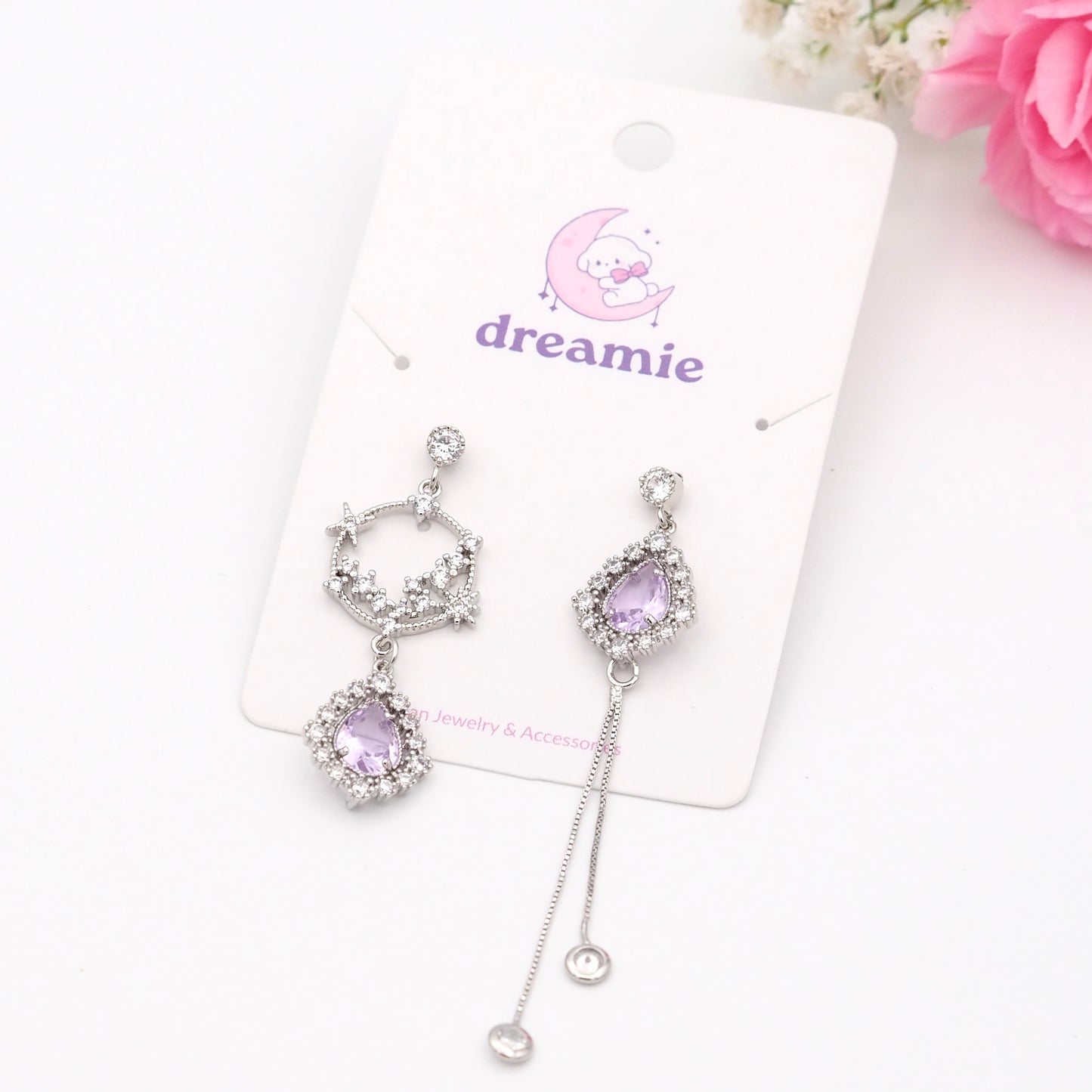 Water Drop Lilac Earrings