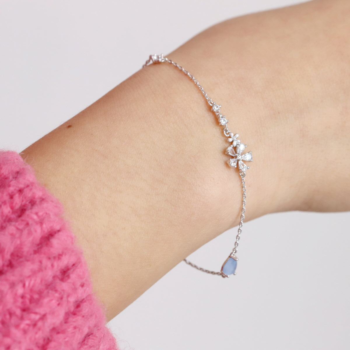 Crystal Flower Cubic Bracelet