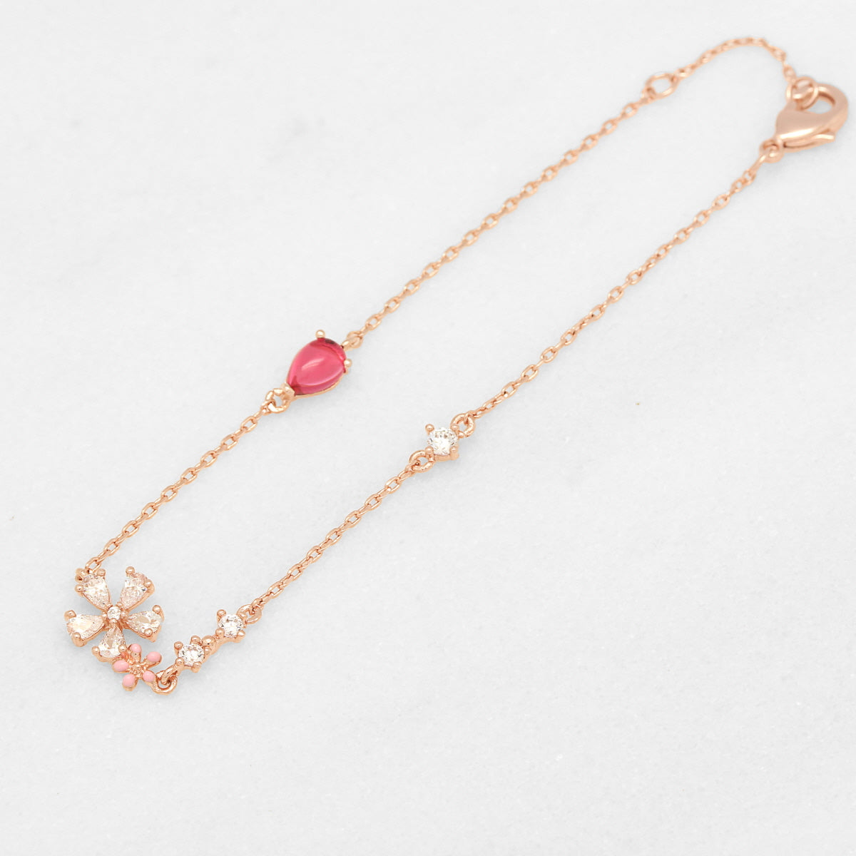Crystal Flower Cubic Bracelet