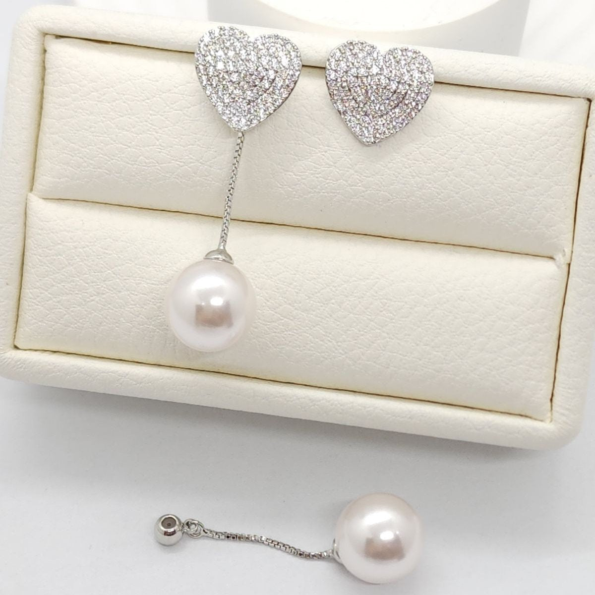 Pearl of My Heart Drop Earrings