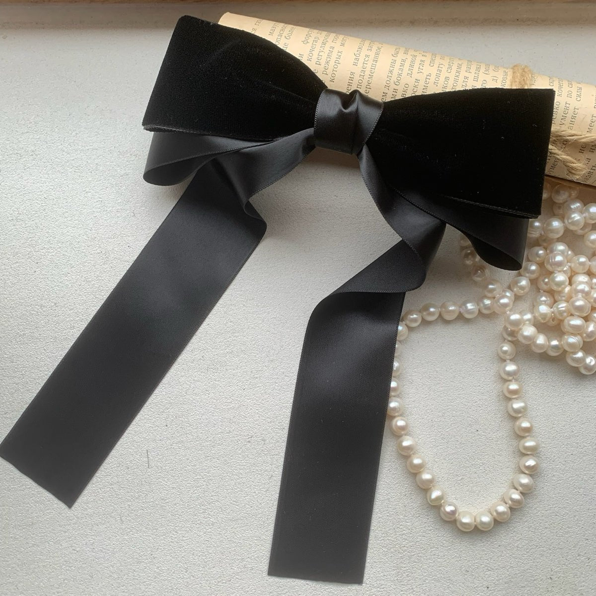 Velvet Ribbon Hair Clip