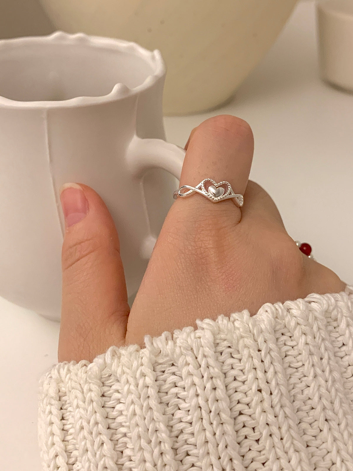 925 Silver Loving Vine Twist Ring