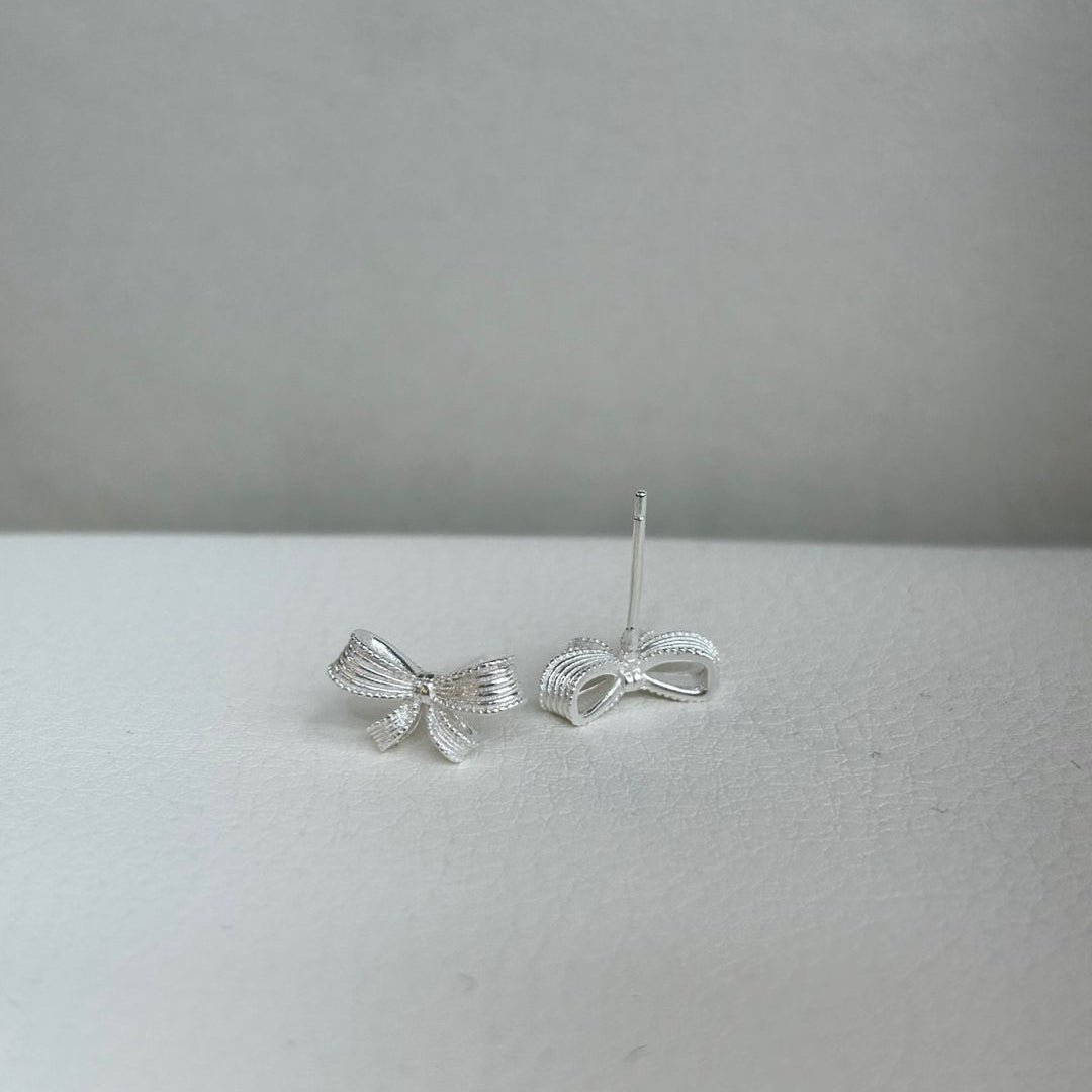 925 Silver Bow Earrings