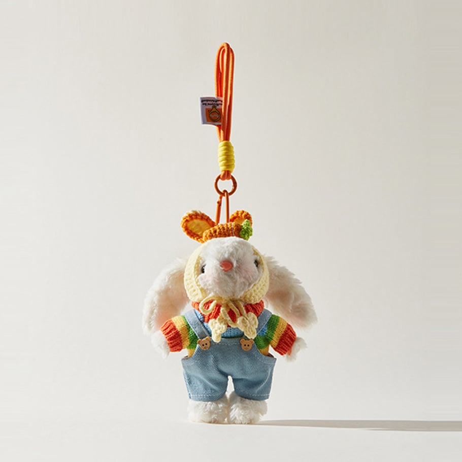 Carrot Patch Bunny Bag Charm