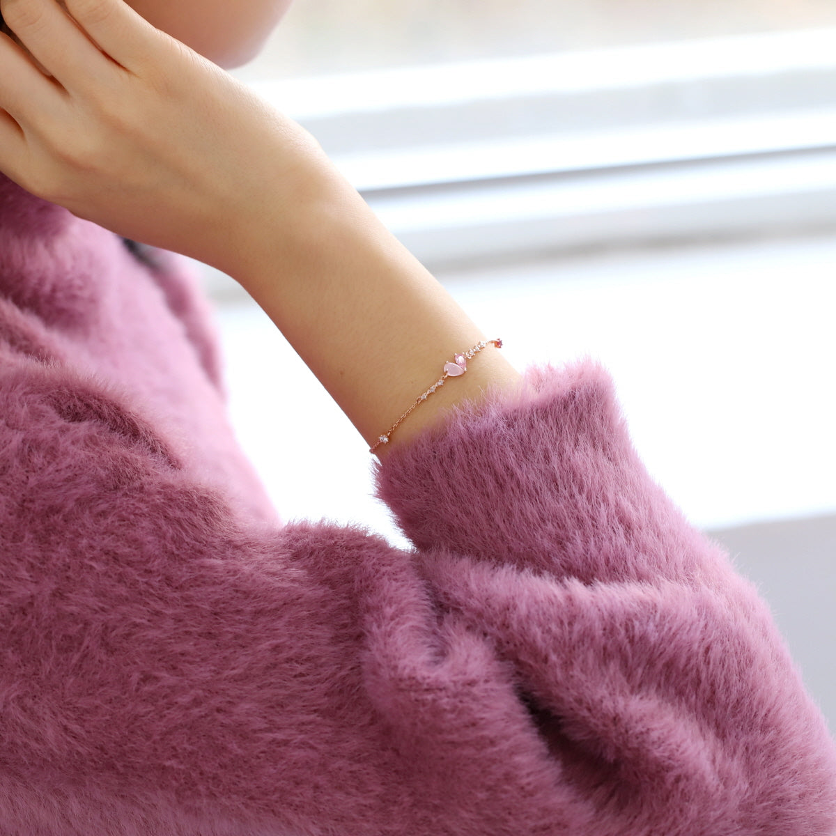 Two-tone Heart Bracelet