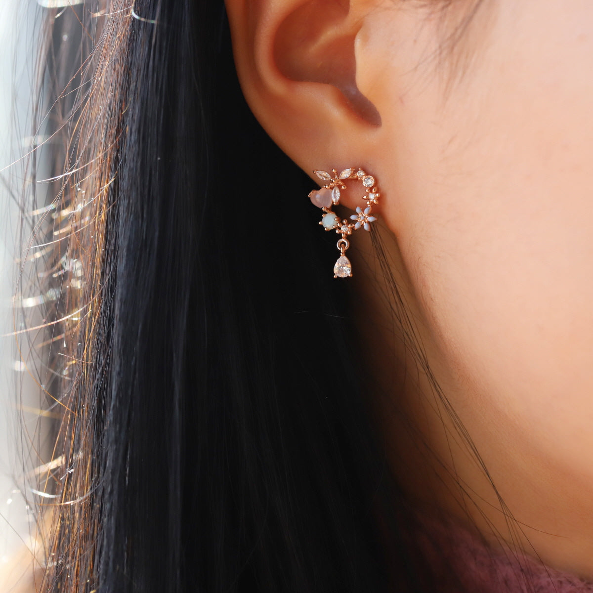 Rosy Love Drops Earrings