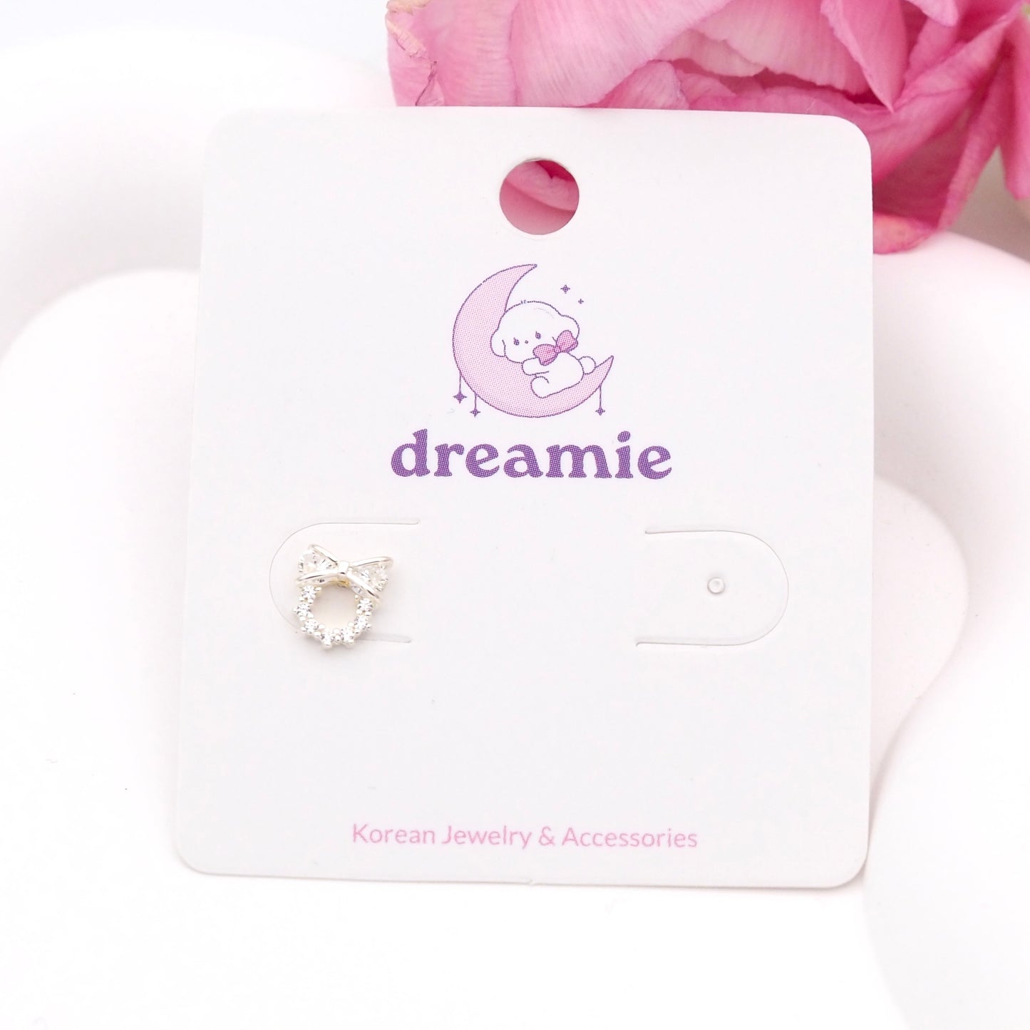 Mini Silver 925 Ribbon Wreath Piercing