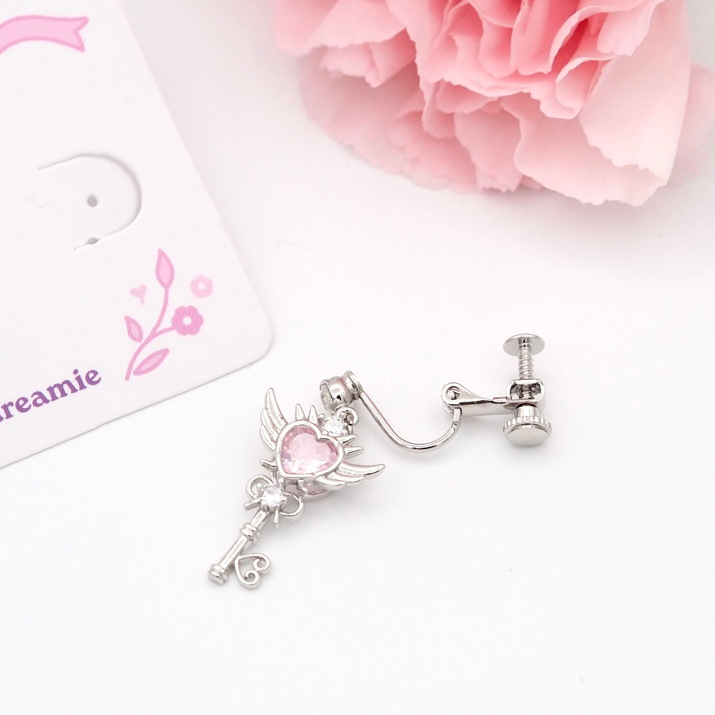 Sailor Moon Heart Earrings - Clip-on