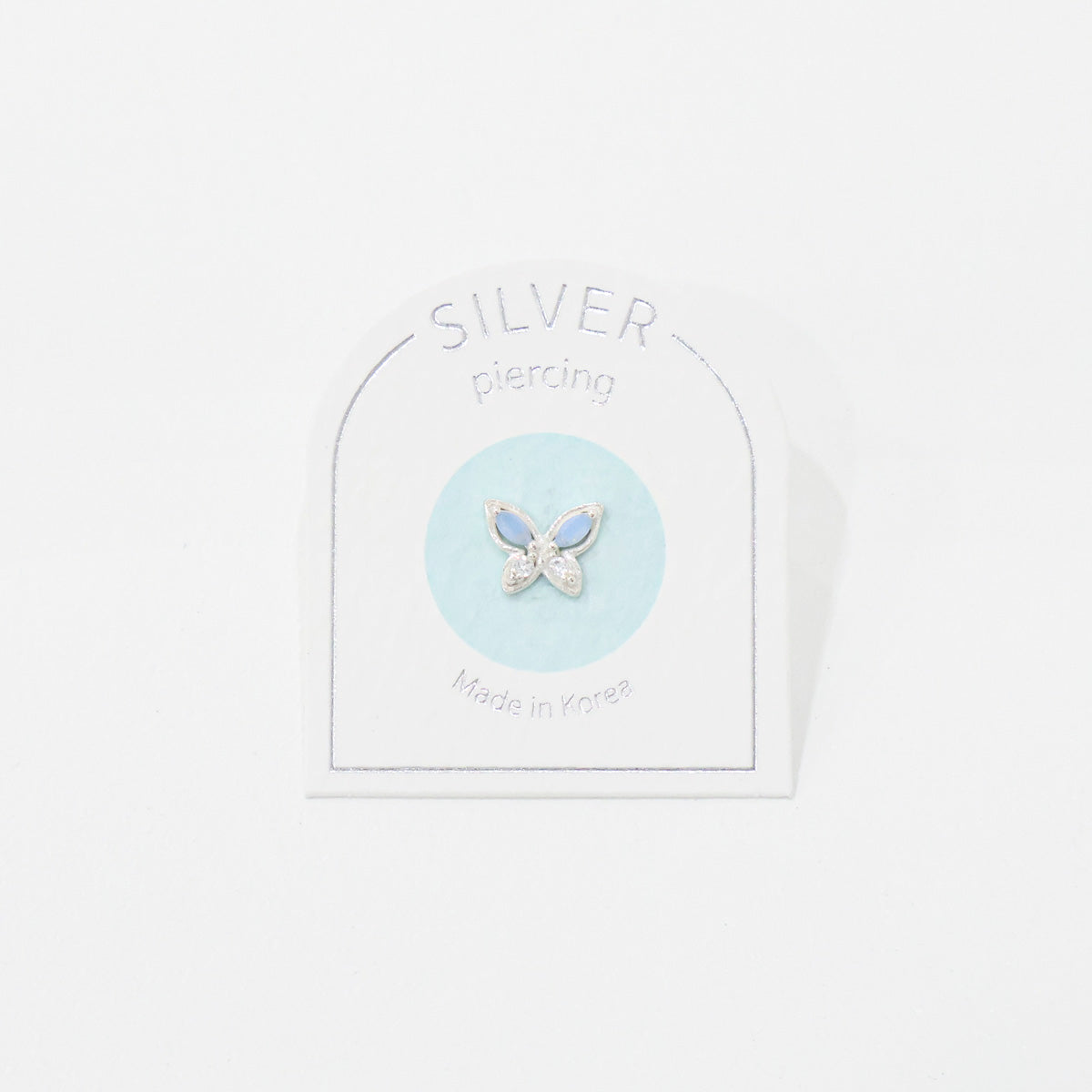 Mini Silver 925 Piercing Blue Butterfly