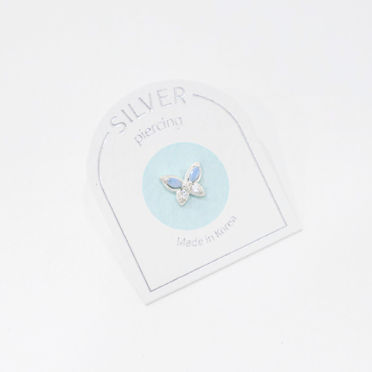 Mini Silver 925 Piercing Blue Butterfly