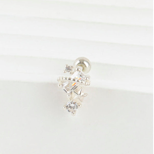 Silver 925 Heart Glow Piercing