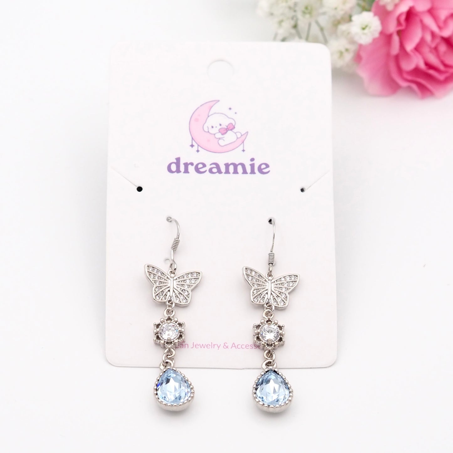 Dreamy Blue Butterfly Earrings