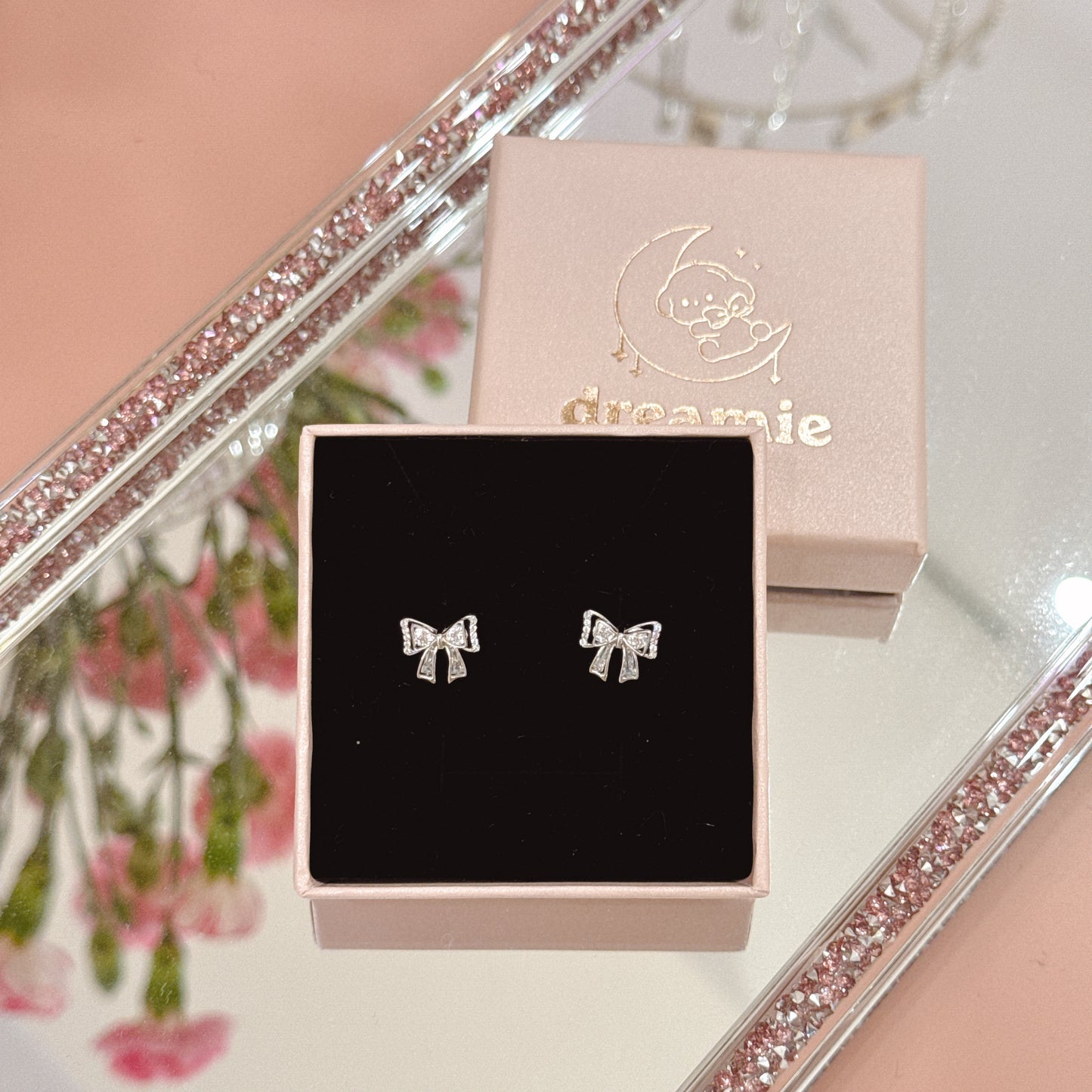 Silver 925 Bow of Wishes Earrings