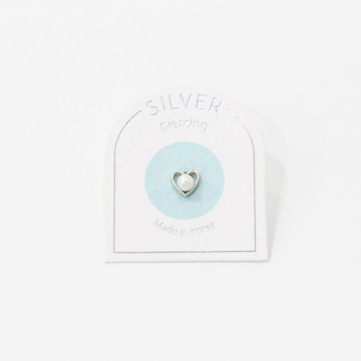 Mini Silver 925 Piercing Pearl Heart