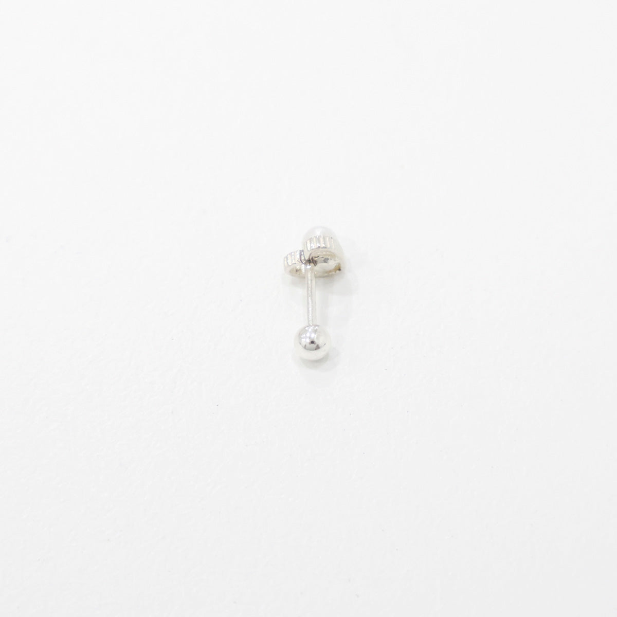 Mini Silver 925 Piercing Pearl Heart