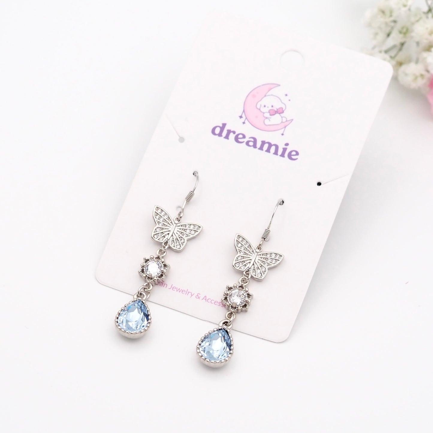 Dreamy Blue Butterfly Earrings