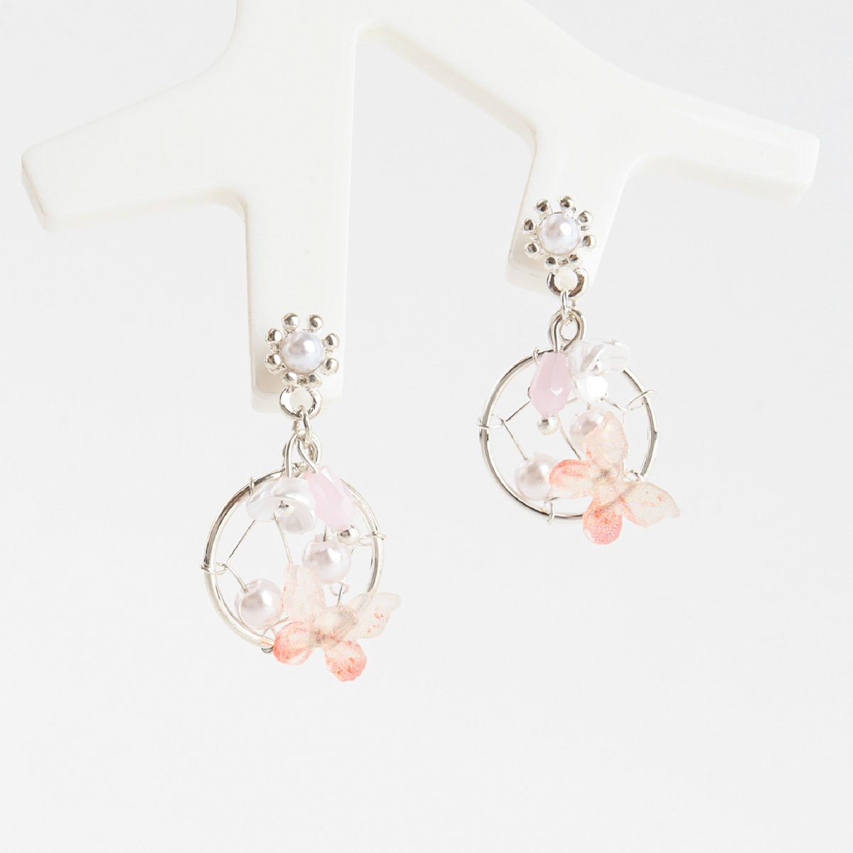 Coral Winged Beauty Earrings