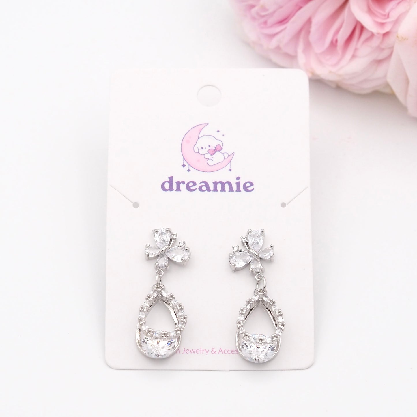 Luminous Flower Butterfly Earrings