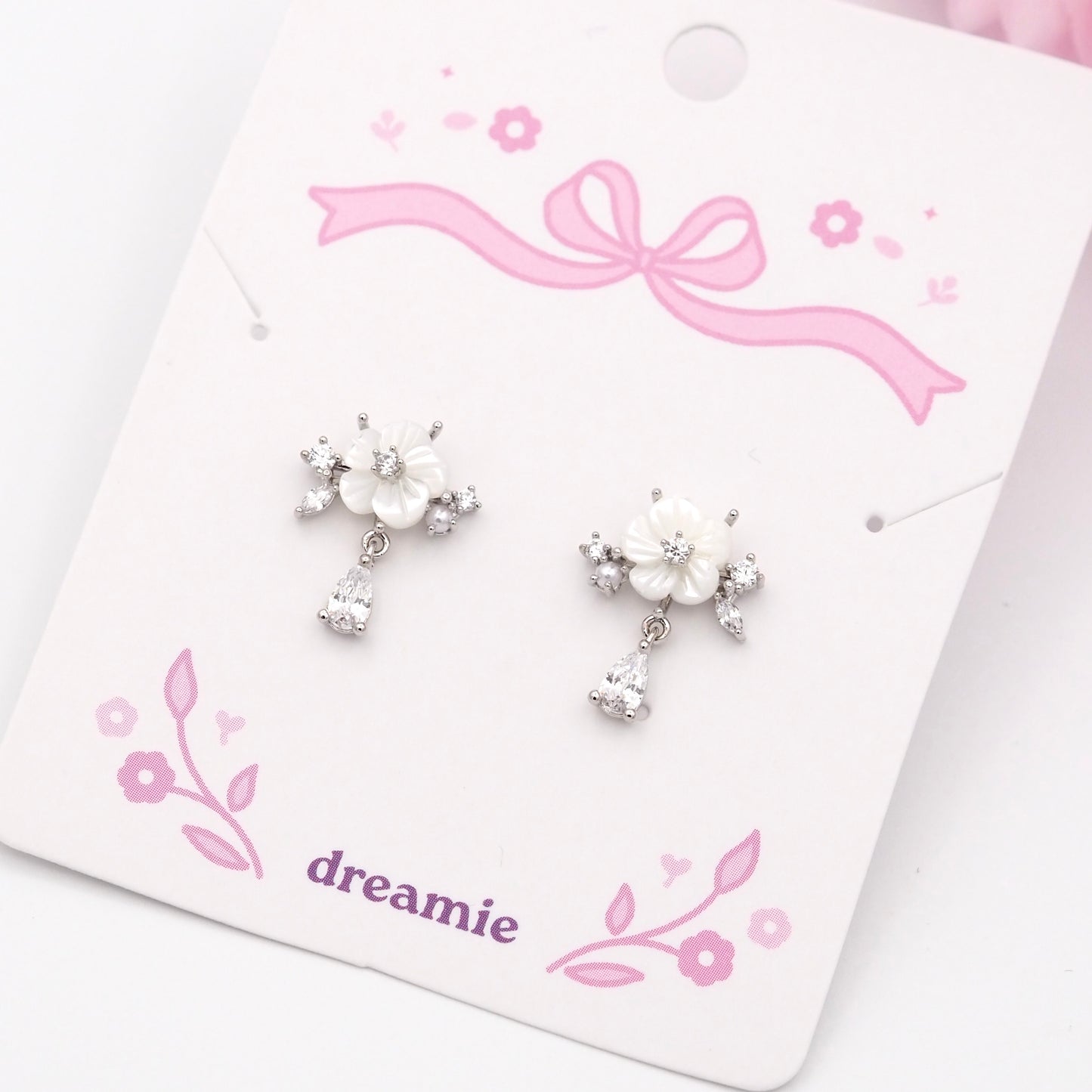 Mother of Pearl Blossom Earrings