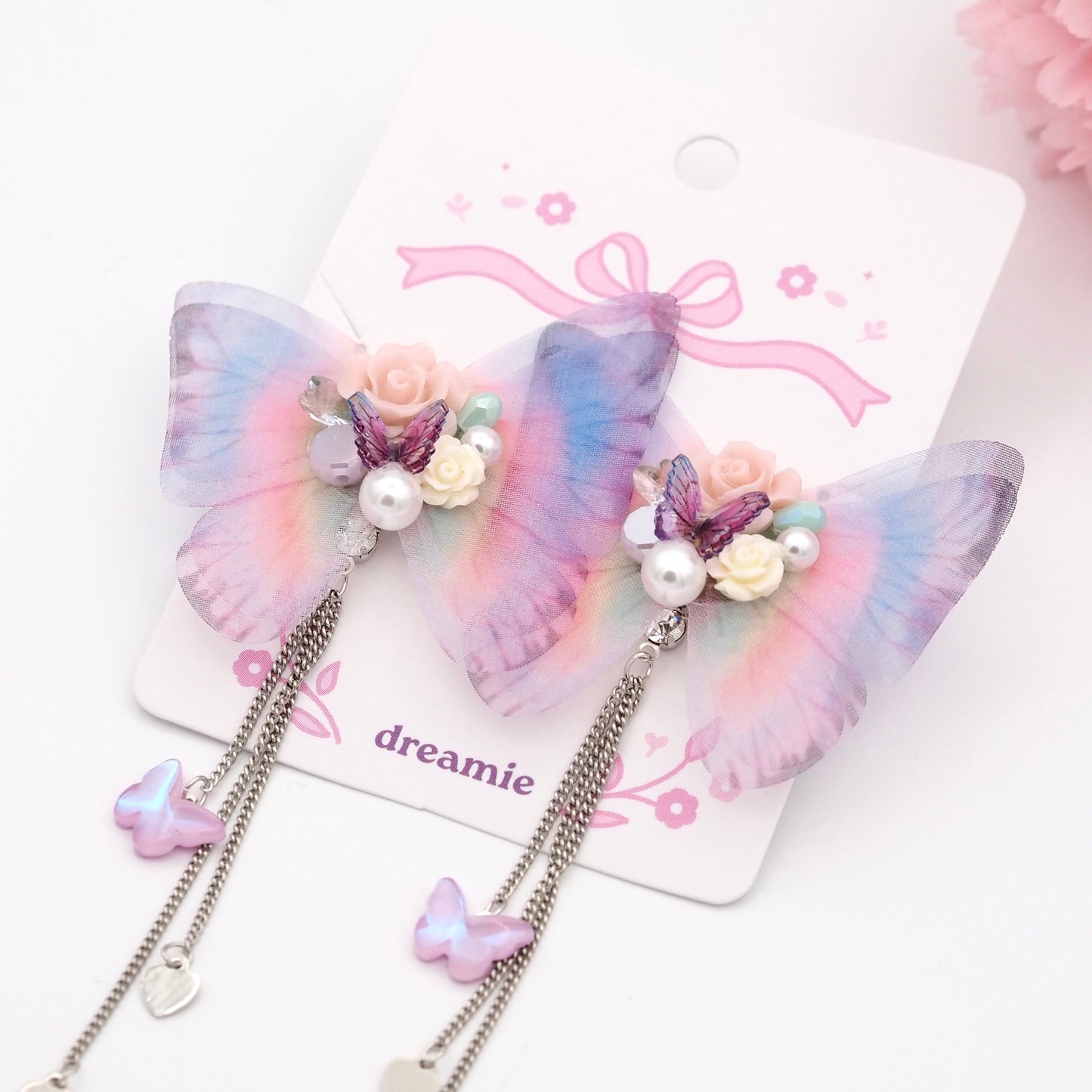 Moonveil Butterfly Earrings