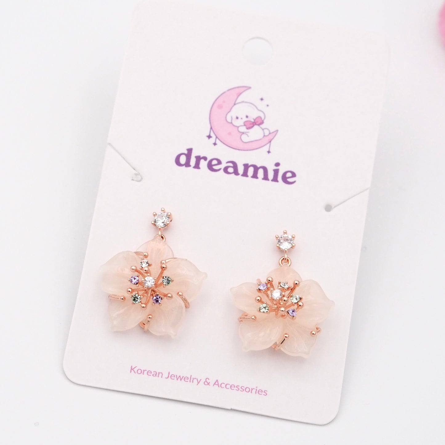 Sakura Ivory Blush Earrings