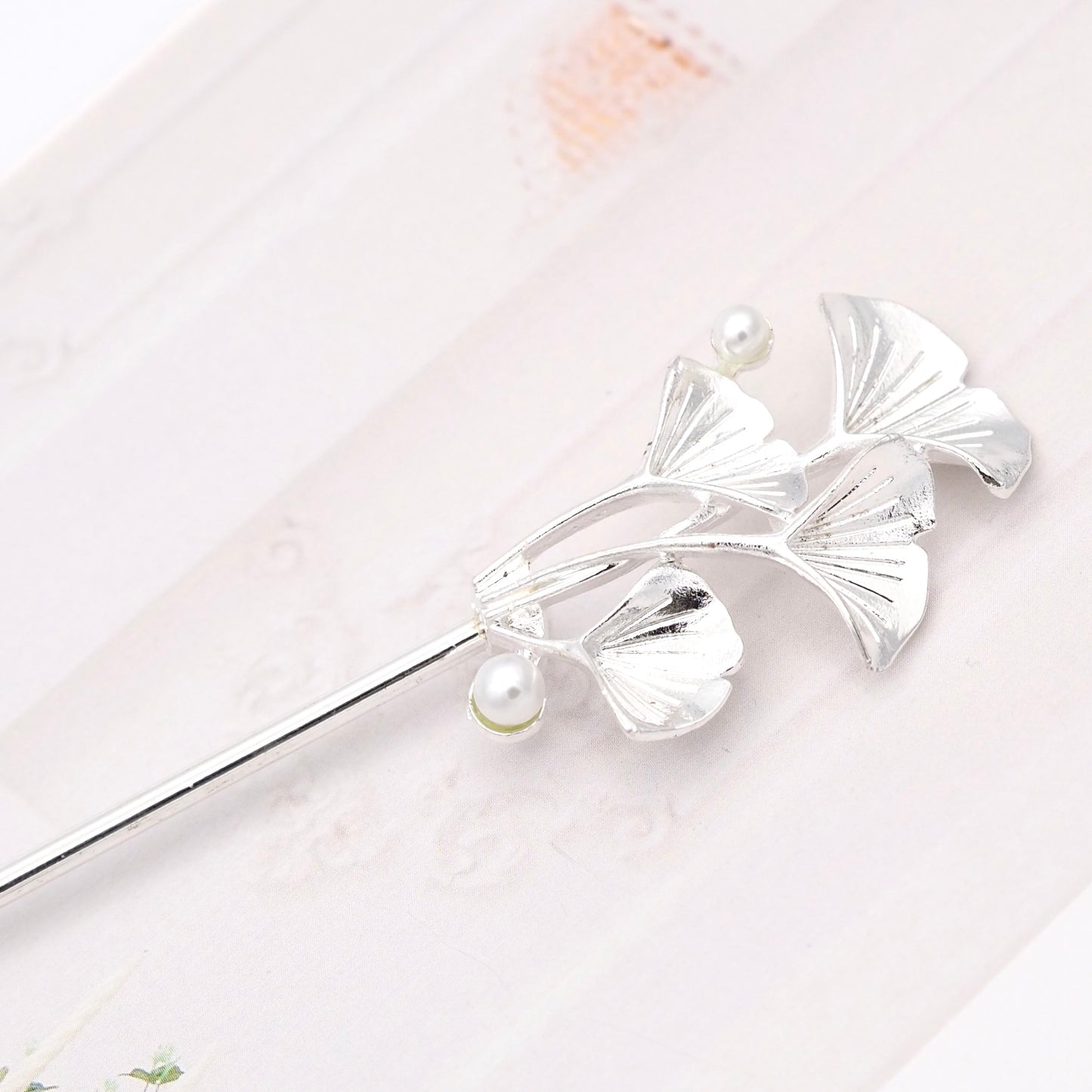 Maple Pearl Metal Hair Stick
