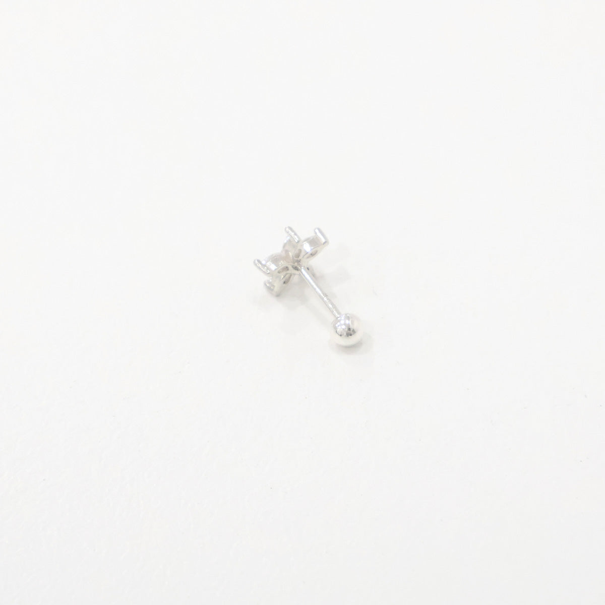Mini Silver 925 Piercing Flower Cubic