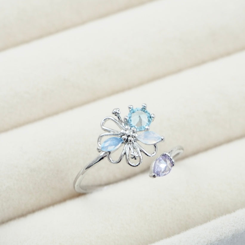 Blue Flower Ring
