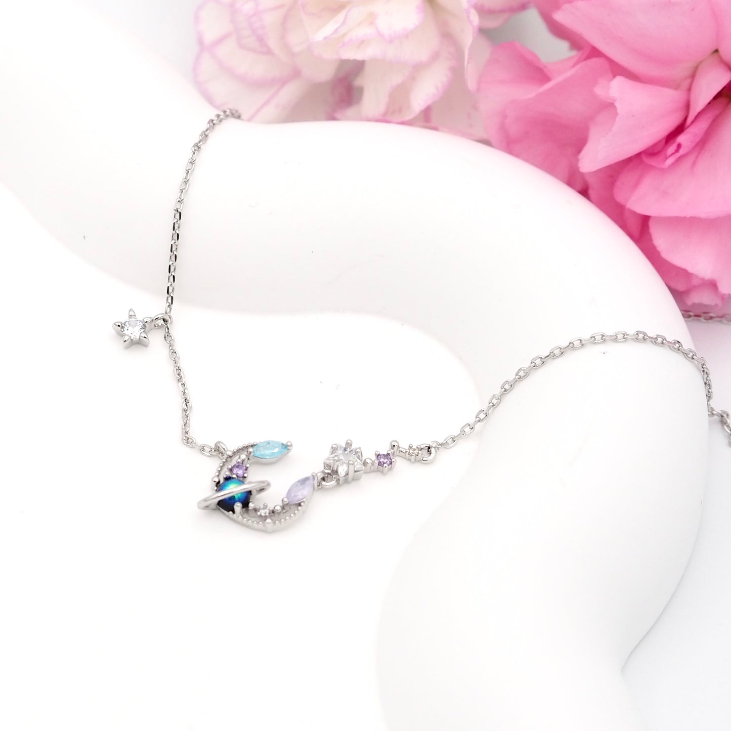 Orbit of Dreams Necklace - Silver