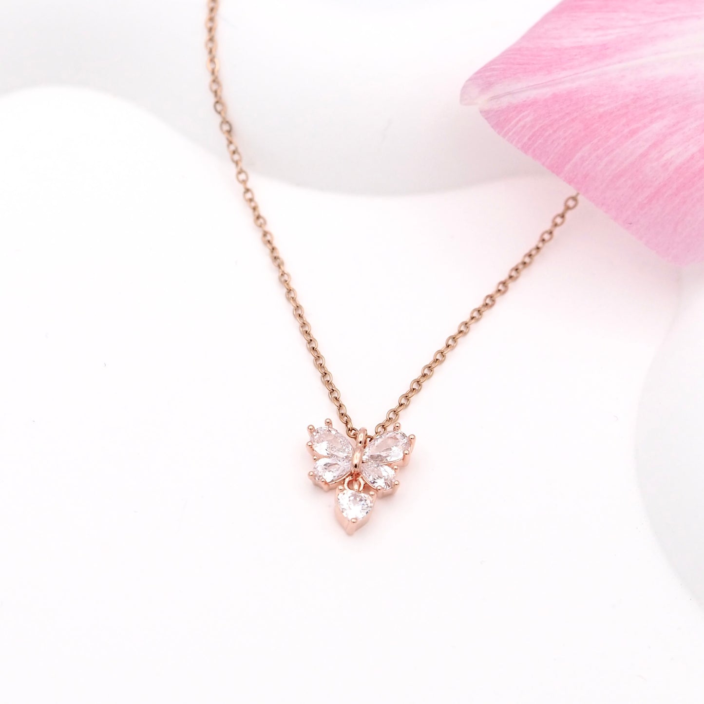 Butterfly Drop Necklace