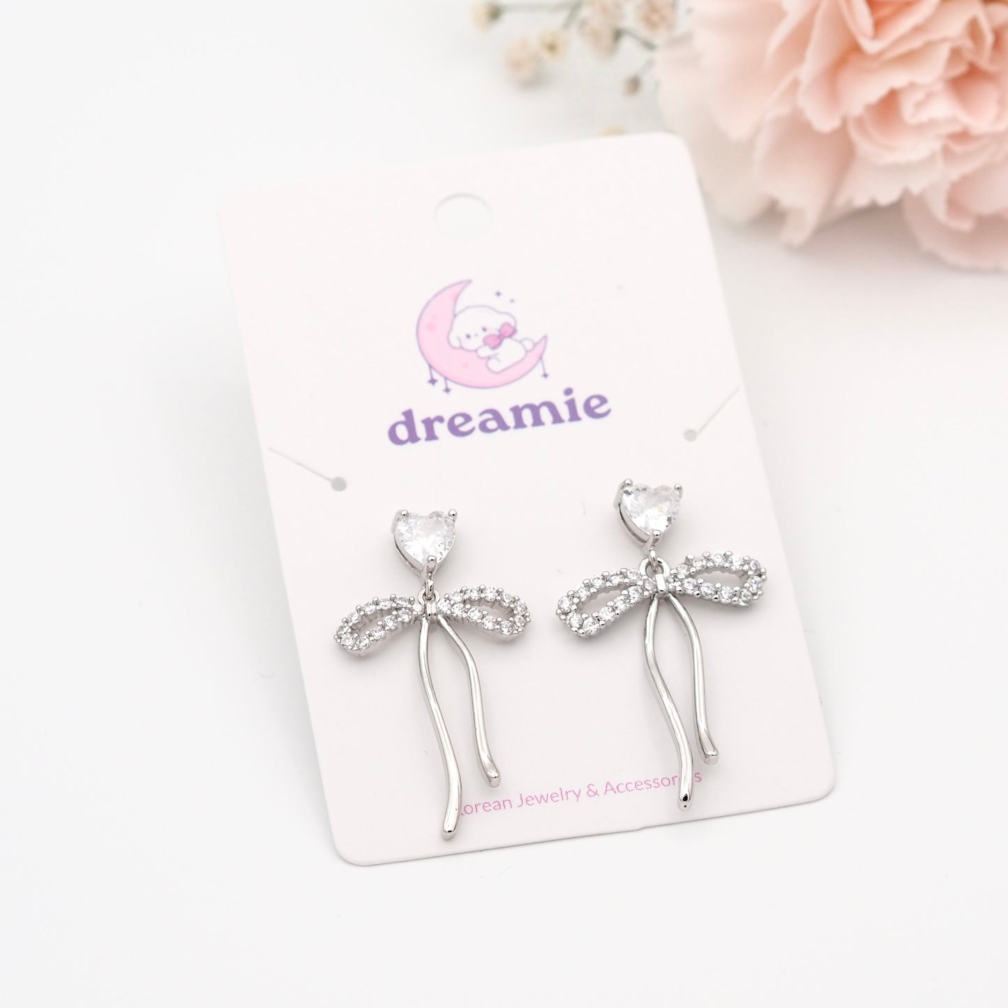 Glass Ribbon Drop Earrings