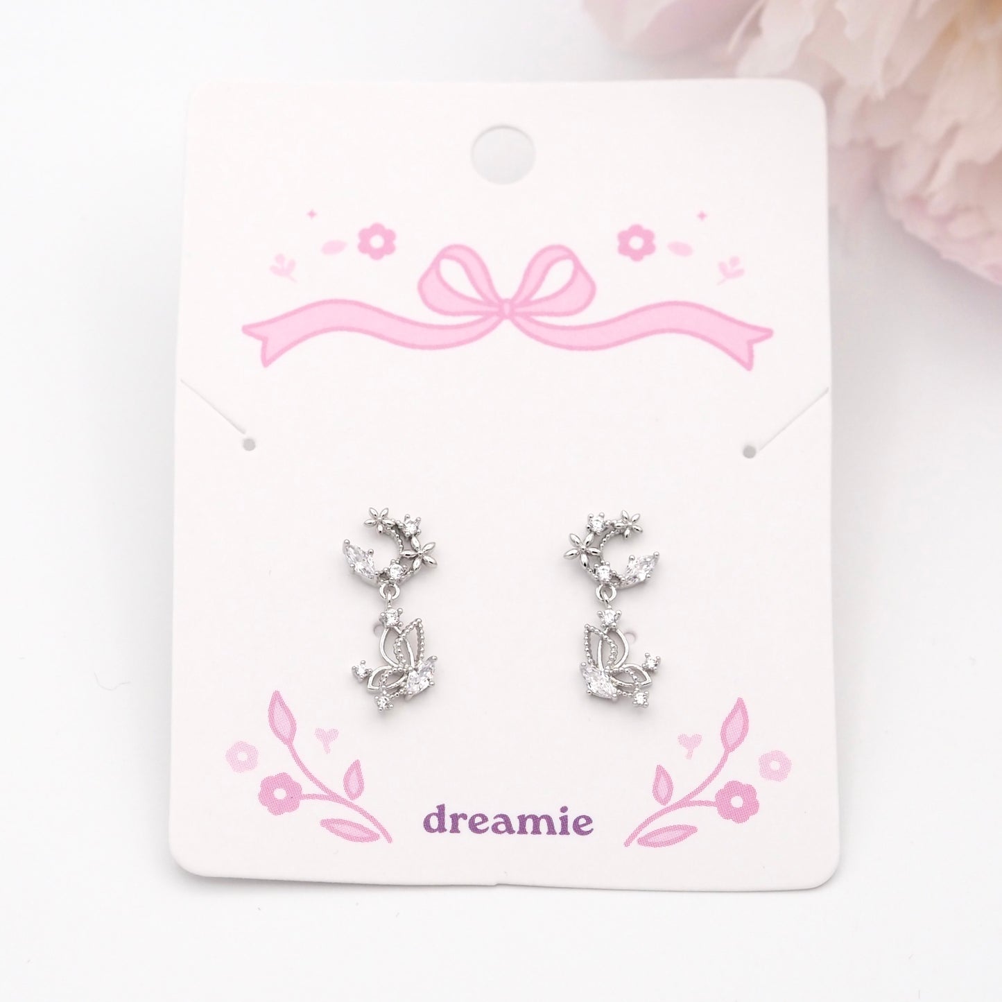 Moon Garden Butterfly Earrings