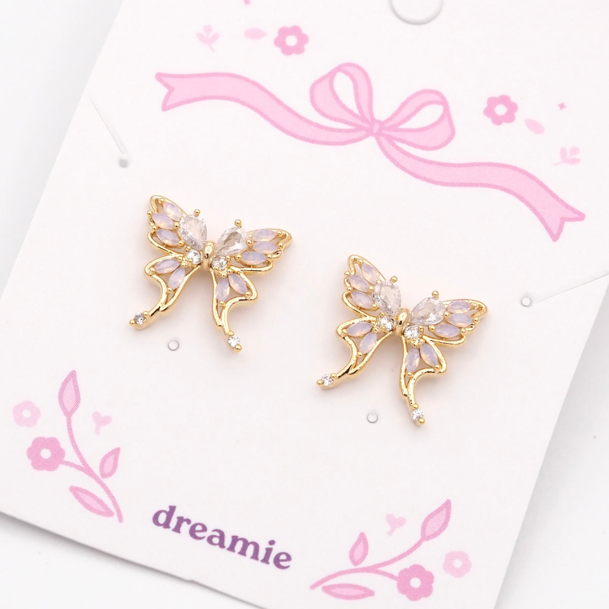 Butterfly Lumé Earrings - Gold