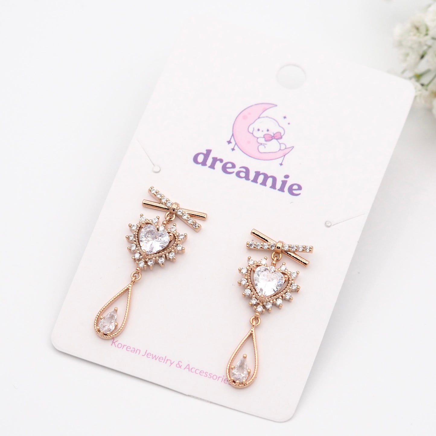 Romantic Laced Heart Earrings