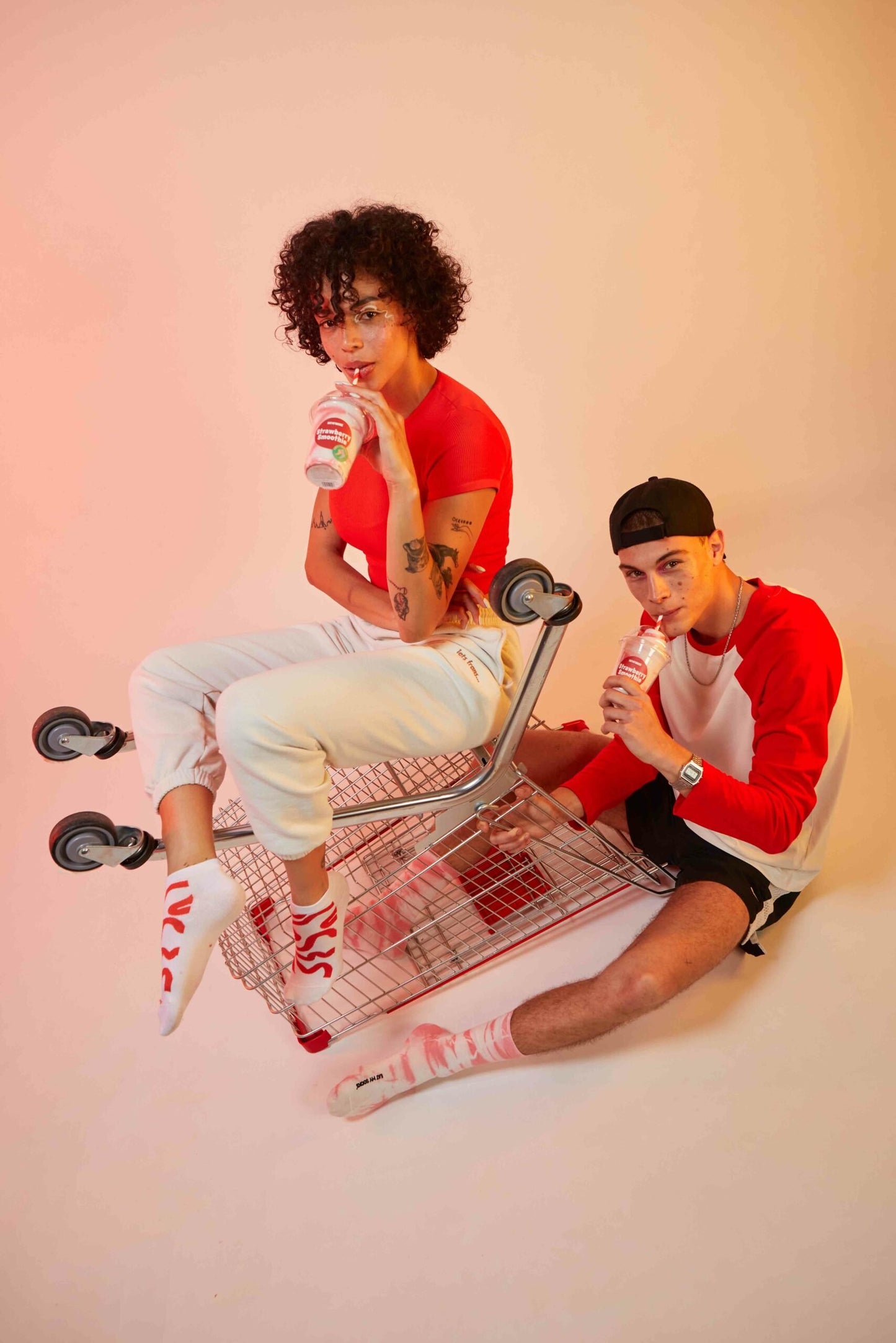 Socks - Strawberry Smoothie (2 pairs)