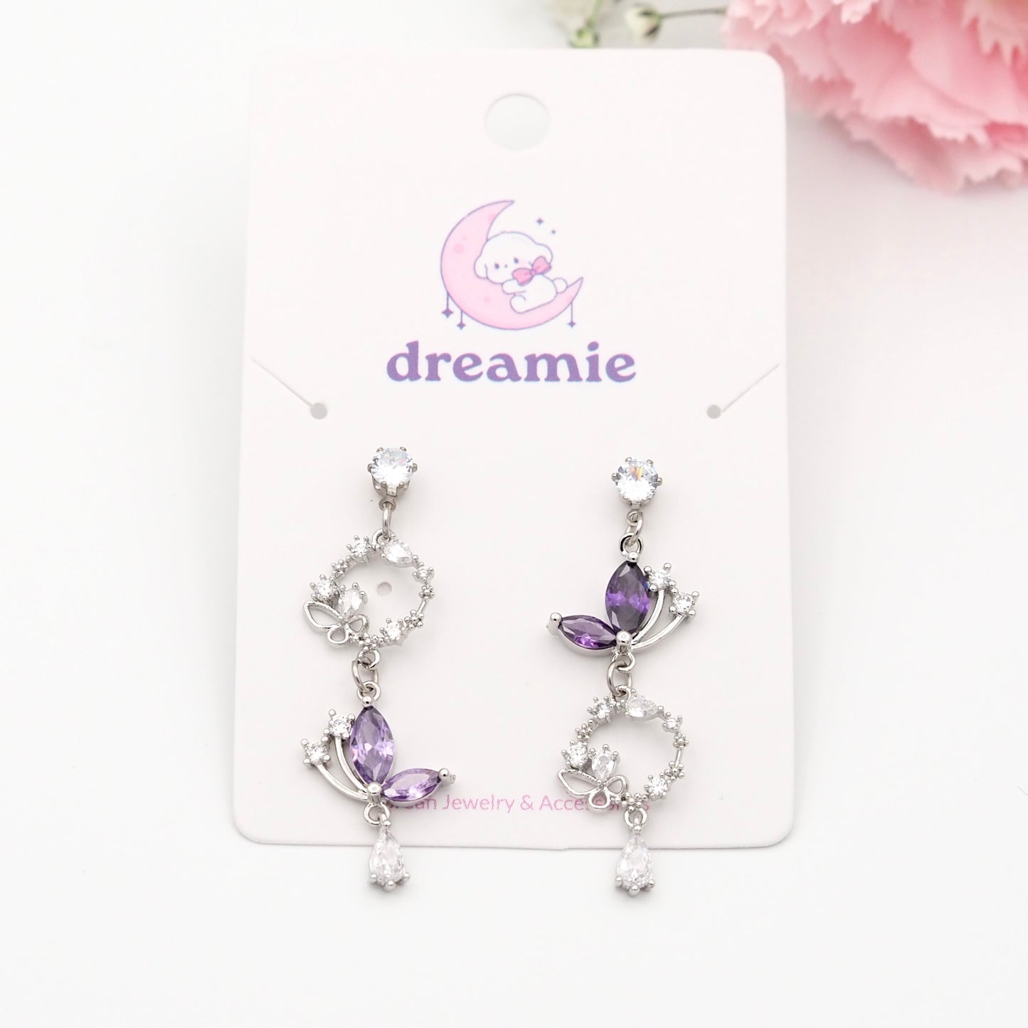 Flutter in Bloom Earrings - Purple