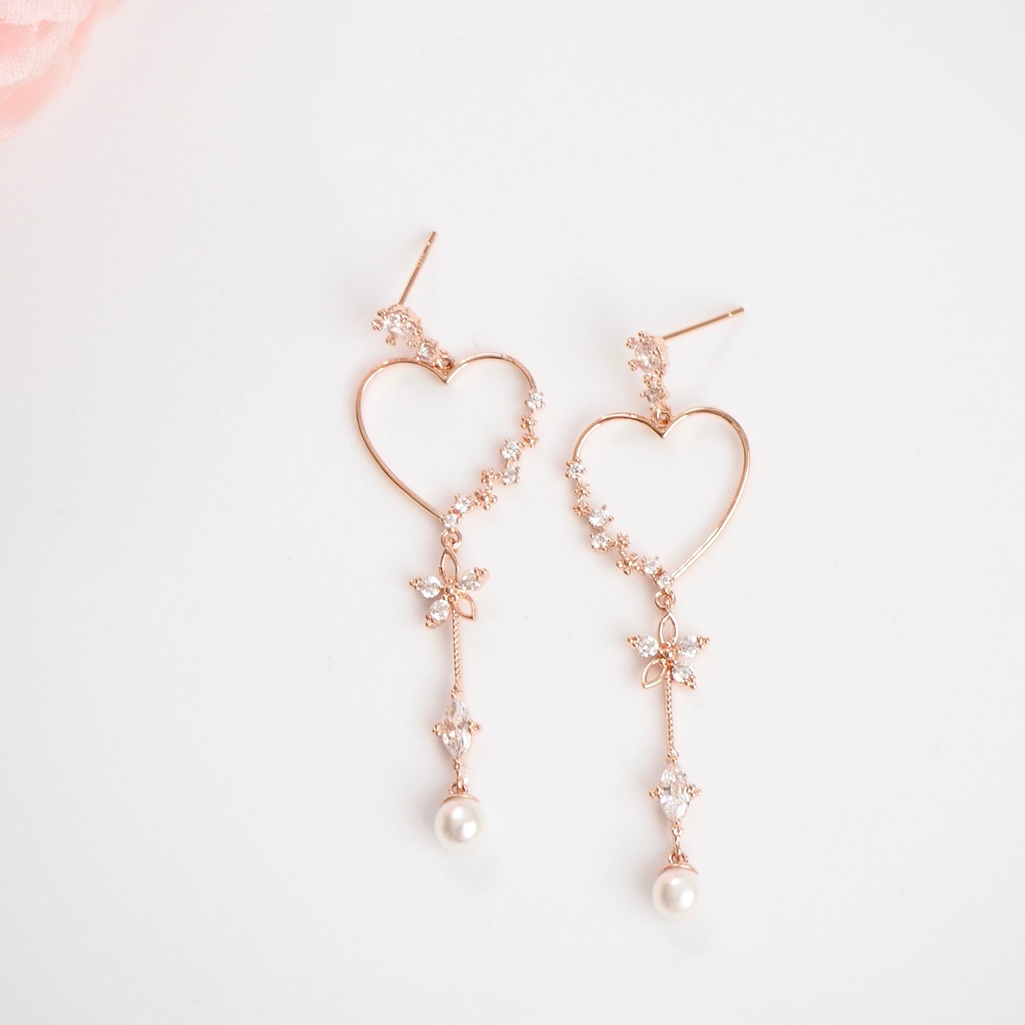 Loving Heart Teardrops Earrings
