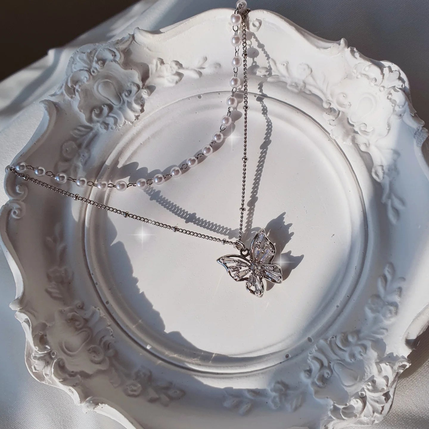 Butterfly Fairy Layered Necklace